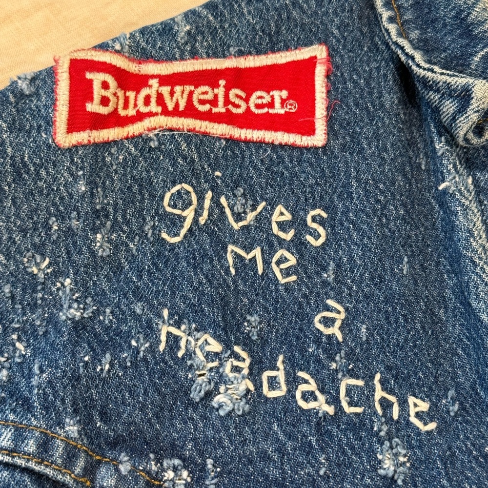Budweiser Red Patch Denim Jacket - image 2
